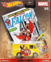 Load image into Gallery viewer, Hot Wheels 2021 Combat Medic Yellow Pop Culture Marvel 3/5 New - Falcon
