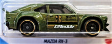 Load image into Gallery viewer, Hot Wheels 2020 Mazda RX-3 Dark Green #243 Nightburnerz 8/10 New Long Card