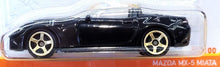 Load image into Gallery viewer, Matchbox 2021 Mazda MX-5 Miata Black MBX Showroom #58/100 New Long Card