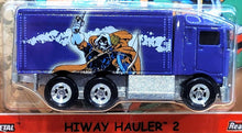 Load image into Gallery viewer, Hot Wheels 2021 Hiway Hauler 2 Purple Pop Culture Marvel 4/5 New - Taskmaster