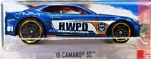 Load image into Gallery viewer, Hot Wheels 2016 '10 Camaro SS Blue #211 HW Rescue 1/10 Highway Patrol Car New