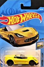 Load image into Gallery viewer, Hot Wheels 2018 Corvette C7 Z06 Convertible Yellow #98 Factory Fresh 9/10 New