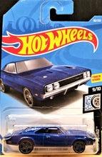 Load image into Gallery viewer, Hot Wheels 2019 '69 Dodge Charger 500 Blue #80 Rod Squad 9/10 New Long Card