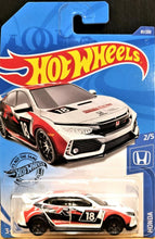 Load image into Gallery viewer, Hot Wheels 2020 '18 Honda Civic Type R White #81 Honda 2/5 New Long Card