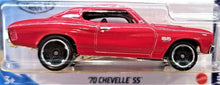 Load image into Gallery viewer, Hot Wheels 2020 '70 Chevelle SS Red #236 HW Screen Time 6/10 New Long Card