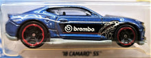Load image into Gallery viewer, Hot Wheels 2019 '18 Camaro SS Dark Blue #26 HW Speed Graphics 3/10 New Long Card