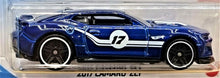 Load image into Gallery viewer, Hot Wheels 2021 2017 Camaro ZL1 Blue #154 Then & Now 5/10 New Long Card
