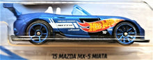 Load image into Gallery viewer, Hot Wheels 2018 '15 Mazda MX-5 Miata Blue #167 Nightburnerz 3/10 New