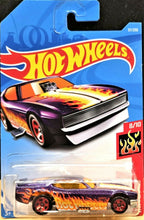 Load image into Gallery viewer, Hot Wheels 2019 '71 Mustang Funny Car Purple #57 HW Flames 8/10 New Long Card