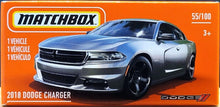 Load image into Gallery viewer, Matchbox 2021 2018 Dodge Charger Grey MBX Highway #55/100 New Sealed Box