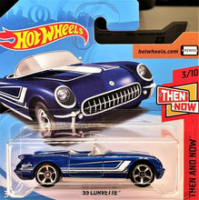 Load image into Gallery viewer, Hot Wheels 2018 '55 Corvette Blue #192 Then and Now 3/10 New