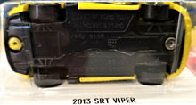 Load image into Gallery viewer, Hot Wheels 2013 SRT Viper 2017 Yellow #199 Then and Now 10/10 New Long Card