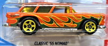 Load image into Gallery viewer, Hot Wheels 2018 Classic '55 Nomad Orange #349 HW Flames New