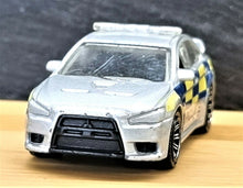 Load image into Gallery viewer, Matchbox 2011 Mitsubishi Lancer Evolution X Police Silver #57 Emergency Response