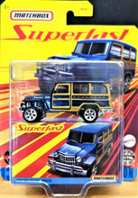 Load image into Gallery viewer, Matchbox 2020 1962 Willys Jeep Wagon Blue #13 Superfast New