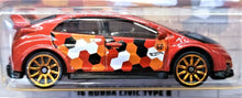 Load image into Gallery viewer, Hot Wheels 2019 '16 Honda Civic Type R Orange Urban Camouflage Series 2/5 New