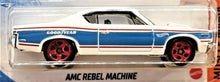 Load image into Gallery viewer, Hot Wheels 2021 AMC Rebel Machine White #219 Muscle Mania 5/10 New Long Card