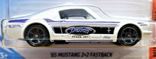 Load image into Gallery viewer, Hot Wheels 2019 '65 Mustang 2+2 Fastback Matte White #72 Muscle Mania 8/10 New