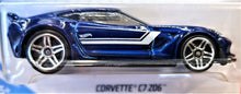 Load image into Gallery viewer, Hot Wheels 2018 Corvette C7 Z06 Blue #339 Then and Now 8/10 New Long Card
