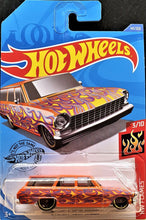 Load image into Gallery viewer, Hot Wheels 2020 '64 Chevy Nova Wagon Orange #141 HW Flames 3/10 New Long Card