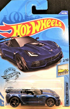 Load image into Gallery viewer, Hot Wheels 2020 '19 Corvette ZR1 Convertible Blue #144 Factory Fresh 2/10 New