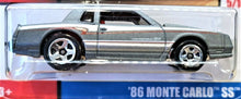 Load image into Gallery viewer, Hot Wheels 2018 '86 Monte Carlo SS Grey 50th Anniversary Throwback 5/10 New