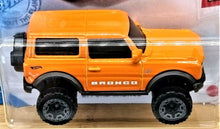 Load image into Gallery viewer, Hot Wheels 2021 Ford Bronco Orange #100 Then & Now 3/10 New Long Card