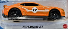Load image into Gallery viewer, Hot Wheels 2021 2017 Camaro ZL1 Orange #154 Then & Now 5/10 New Long Card