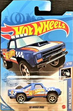 Load image into Gallery viewer, Hot Wheels 2021 '87 Dodge D100 Blue #168 HW Race Team 1/10 New Long Card