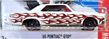 Load image into Gallery viewer, Hot Wheels 2016 '65 Pontiac GTO White #99 HW Flames 9/10 New