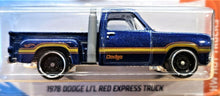 Load image into Gallery viewer, Hot Wheels 2019 1978 Dodge LI'L Red Express Truck Dark Blue #55 HW Hot Trucks