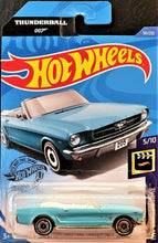 Load image into Gallery viewer, Hot Wheels 2020 '65 Ford Mustang Convertible Light Blue #59 HW Screen Time 5/10
