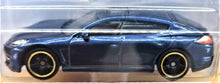 Load image into Gallery viewer, Matchbox 2018 Porsche Panamera Dark Blue #26 MBX Road Trip 17/35 New Long Card