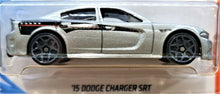 Load image into Gallery viewer, Hot Wheels 2018 '15 Dodge Charger SRT Silver #66 Muscle Mania 3/10 Long Card New