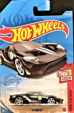 Load image into Gallery viewer, Hot Wheels 2021 '17 Ford GT Black #164 Then and Now 7/10 New Long Card