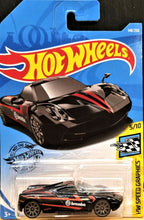 Load image into Gallery viewer, Hot Wheels 2019 Pagani Huayra Black #148 HW Speed Graphics 5/10 New Long Card