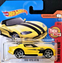 Load image into Gallery viewer, Hot Wheels 2017 Dodge Viper RT/10 Yellow #281 Then and Now 9/10 New