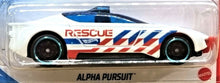 Load image into Gallery viewer, Hot Wheels 2021 Alpha Pursuit White #238 HW Rescue 8/10 New Long Card