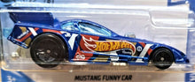 Load image into Gallery viewer, Hot Wheels 2019 Mustang Funny Car Dark Blue #212 HW Race Team 4/10 New Long Card