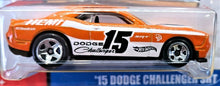 Load image into Gallery viewer, Hot Wheels 2018 '15 Dodge Challenger SRT Orange 50th Anniversary Throwback 10/10