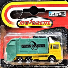 Load image into Gallery viewer, Majorette 1990 Garbage Truck Yellow/Green #247 Series 200 New - Rare
