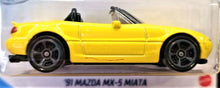 Load image into Gallery viewer, Hot Wheels 2020 '91 Mazda MX-5 Miata #208 HW Roadsters 1/5 New Long Card
