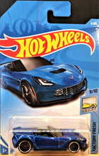 Load image into Gallery viewer, Hot Wheels 2018 Corvette C7 Z06 Convertible Dark Blue #5 Factory Fresh 9/10 New
