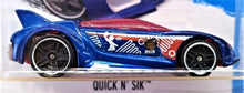 Load image into Gallery viewer, Hot Wheels 2016 Quick N' Sik Blue #235 HW Games 5/10 New