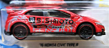 Load image into Gallery viewer, Hot Wheels 2018 '16 Honda Civic Type R Red #126 HW Speed Graphics 2/10 New
