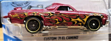 Load image into Gallery viewer, Hot Wheels 2020 Custom '71 El Camino Red #40 HW Dream Garage 8/10 New Long Card