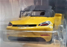Load image into Gallery viewer, Majorette 2017 Porsche 718 Boxster Yellow #209 Premium Cars New Long Card