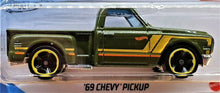 Load image into Gallery viewer, Hot Wheels 2020 '69 Chevy Pickup Green #202 HW Hot Trucks 10/10 New Long Card