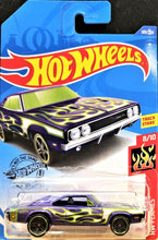 Load image into Gallery viewer, Hot Wheels 2020 '69 Dodge Charger 500 Purple #189 HW Flames 8/10 New Long Card