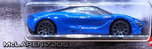 Load image into Gallery viewer, Hot Wheels 2021 McLaren 720S Blue Hot Wheels Factory 500 H.P 9/10 New